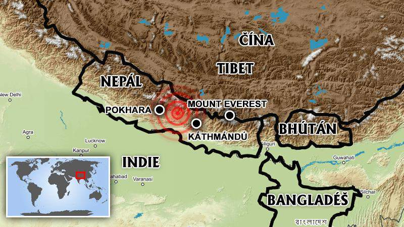 Zemětřesení v Nepálu Datum: 25.