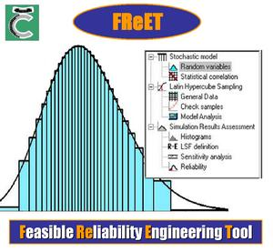 FReET Feasible Reliable Engineering Tool FreET je víceúčelový pravděpodobnostní software pro statistickou, citlivostní a spolehlivostní analýzu inženýrských problémů.