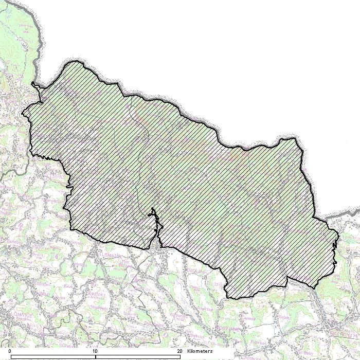 Obr. 3. Situační zákres evropsky významné lokality Krkonoše (zdroj: AOPK ČR).