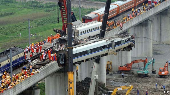 Nehoda na železnici mezi Pekingem a Šanghají ze dne 23.7.