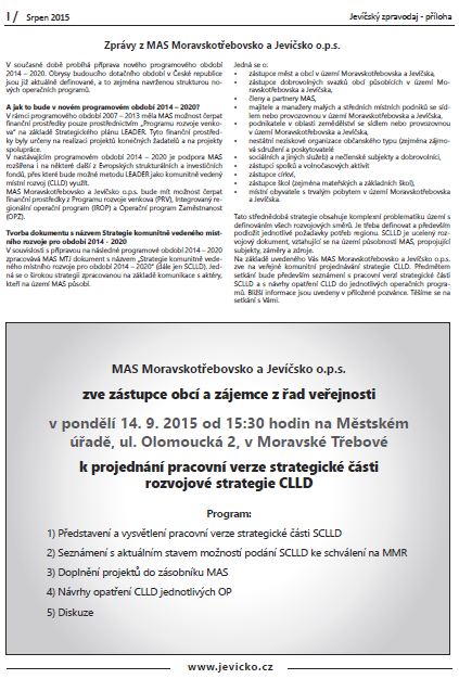 5. Veřejná projednávání a kulaté stoly V rámci přípravy SCLLD proběhla veřejná projednávání a připomínkování.