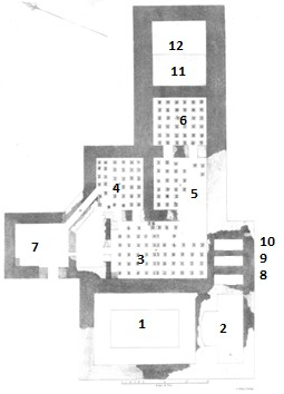 Obr. 5. Pohled na odkryté základy lázní v Durobrivae.