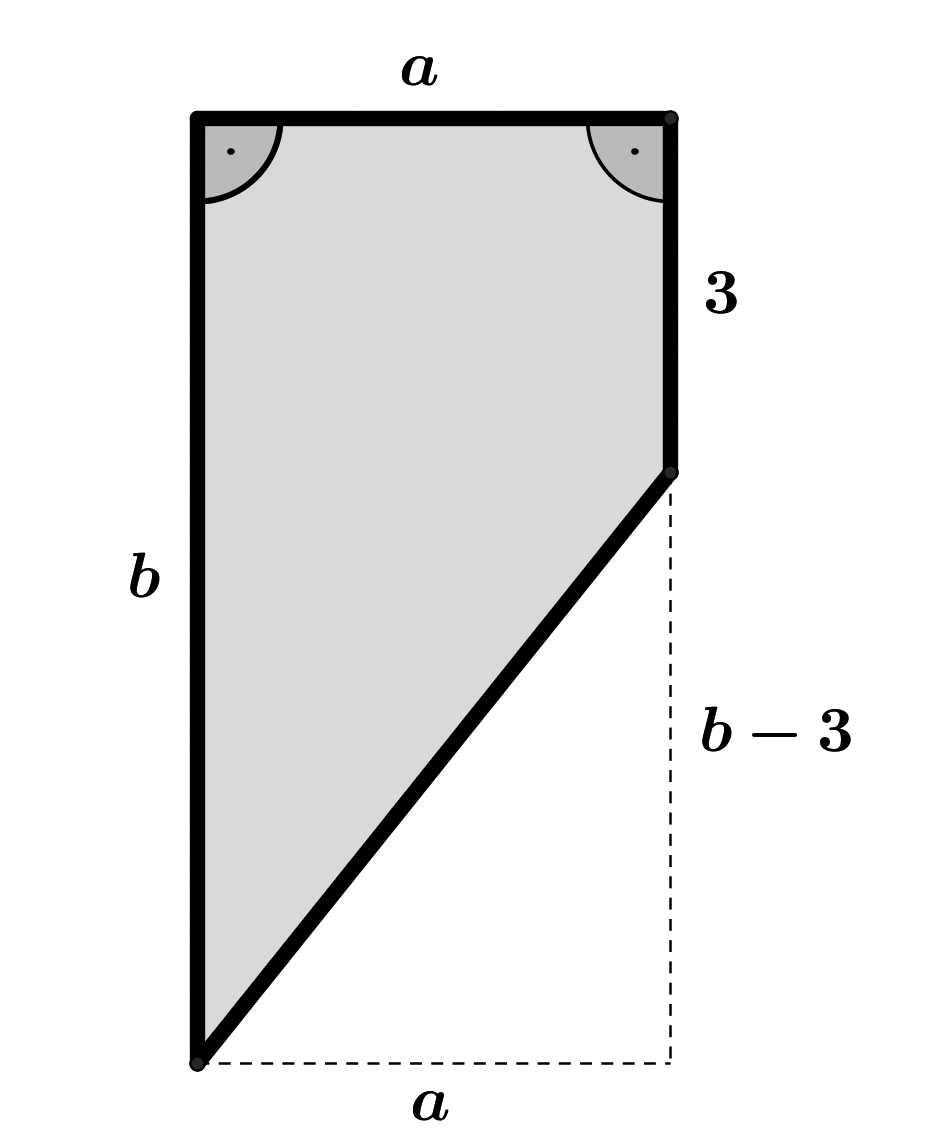 II. AUTORSKÉ ŘEŠENÍ VÝCHOZÍ TEXT A OBRÁZEK K ÚLOZE 1 Je dán konvexní čtyřúhelník, jehož vnitřní úhly při straně délky a jsou pravé. Nejdelší strana má délku b, nejkratší 3. 1.1 Určete výraz o, který vyjadřuje délku obvodu čtyřúhelníku.