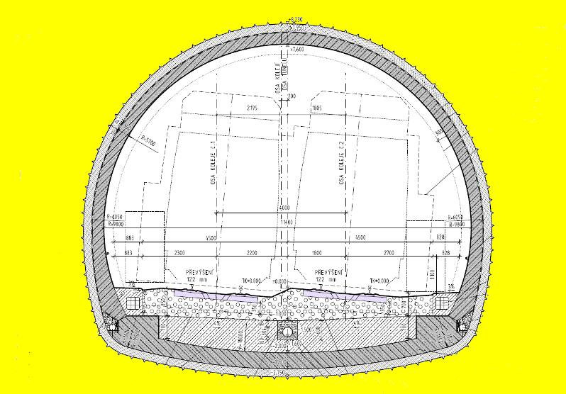 RAŽENÝ TUNEL SE SPODNÍ KLENBOU PRIMÁRNÍ OSTĚNÍ