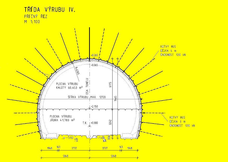 TŘÍDA VÝRUBU IV. OSTĚNÍ 200 mm 60 m 2 KOTVY Dl.