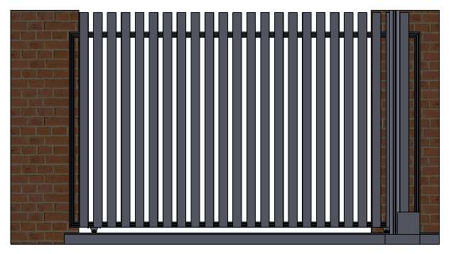 Pojezdová brána - zaměřovací rozměry délka brány šířka průjezdu výška rámu 100 75,50 500 Objednací tabulka rámu pojezdové