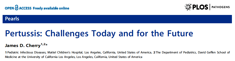 Pertussis: Challenges Today and for the Future James D.
