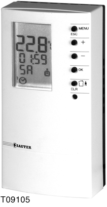 43.036/1 NR 107: Regulátor prostorové a náběžné teploty, topení-chlazení Kompaktní regulátor pro regulaci klimatizace s řídícím čidlem prostorové teploty (interním nebo externím) a případně s čidlem