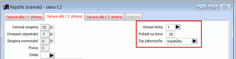 Novinky v programu Stravné 4.