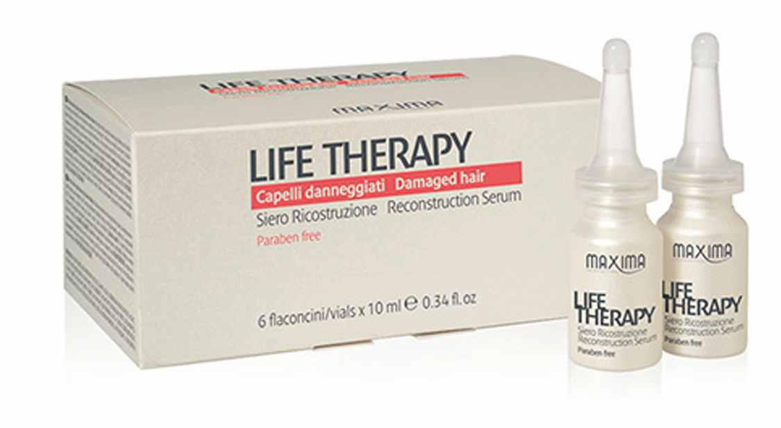 MAXIMA LIFE THERAPY - RECONSTRUCTION SYSTEM MAXIMA LIFE THERAPY - RECONSTRUCTION SYSTEM MAXIMA LIFE THERAPY RECONSTRUCTION SERUM SÉRUM LIFE OBNOVUJÍCÍ PRO POŠKOZENÉ VLASY Sérum profesionální péče pro