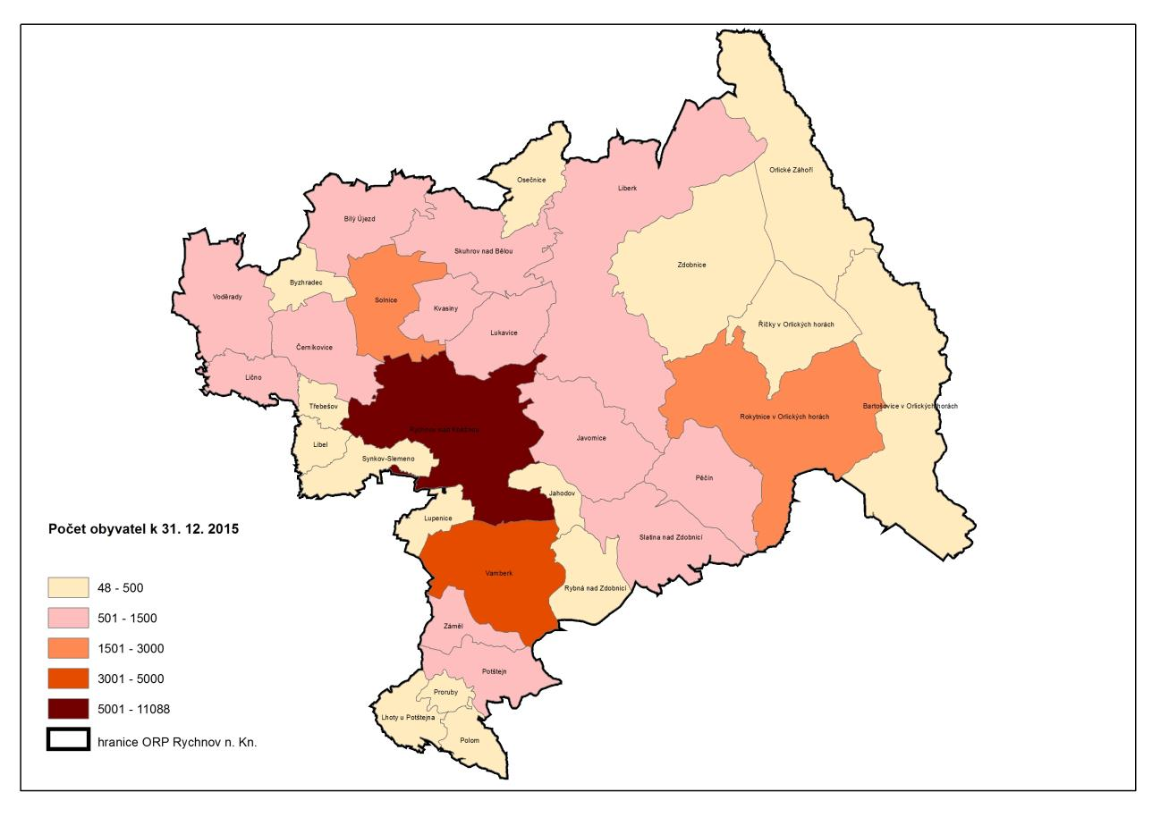 ÚAP ORP RYCHNOV NAD KNĚŽNOU aktualizace 2016 30 Měna obyvatelstva v ORP k 31. 12.