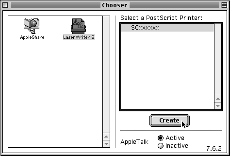 MAC OS 9.0-9.2.2 7 Přečtěte si zprávu v okně, které se objeví, a klikněte na tlačítko [Continue]. Spustí se instalace souboru PPD. Po instalaci se objeví zpráva vyzývající k restartování počítače.
