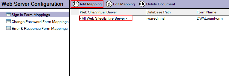 Tip #9 Domino Web Server Configuration DB Vytvořte na Domino serveru databázi domcfg.nsf ze šablony domcfg.