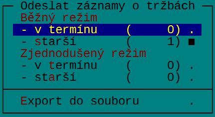8 O B E C N É E E T Kontrola odeslaných záznamů Tato volba slouží pouze k vizuální kontrole záznamů odeslaných do evidence. U každého záznamu jsou viditelně uvedené kódy FIK, PKP a BKP.