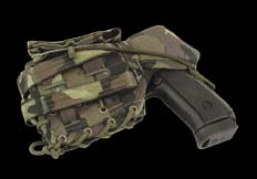 .91.93.87.87 5125-0292 Pravoruké textilní pouzdro pro pistole řady s taktickou svítilnou - kamufláž (CZ 75 SP-01).