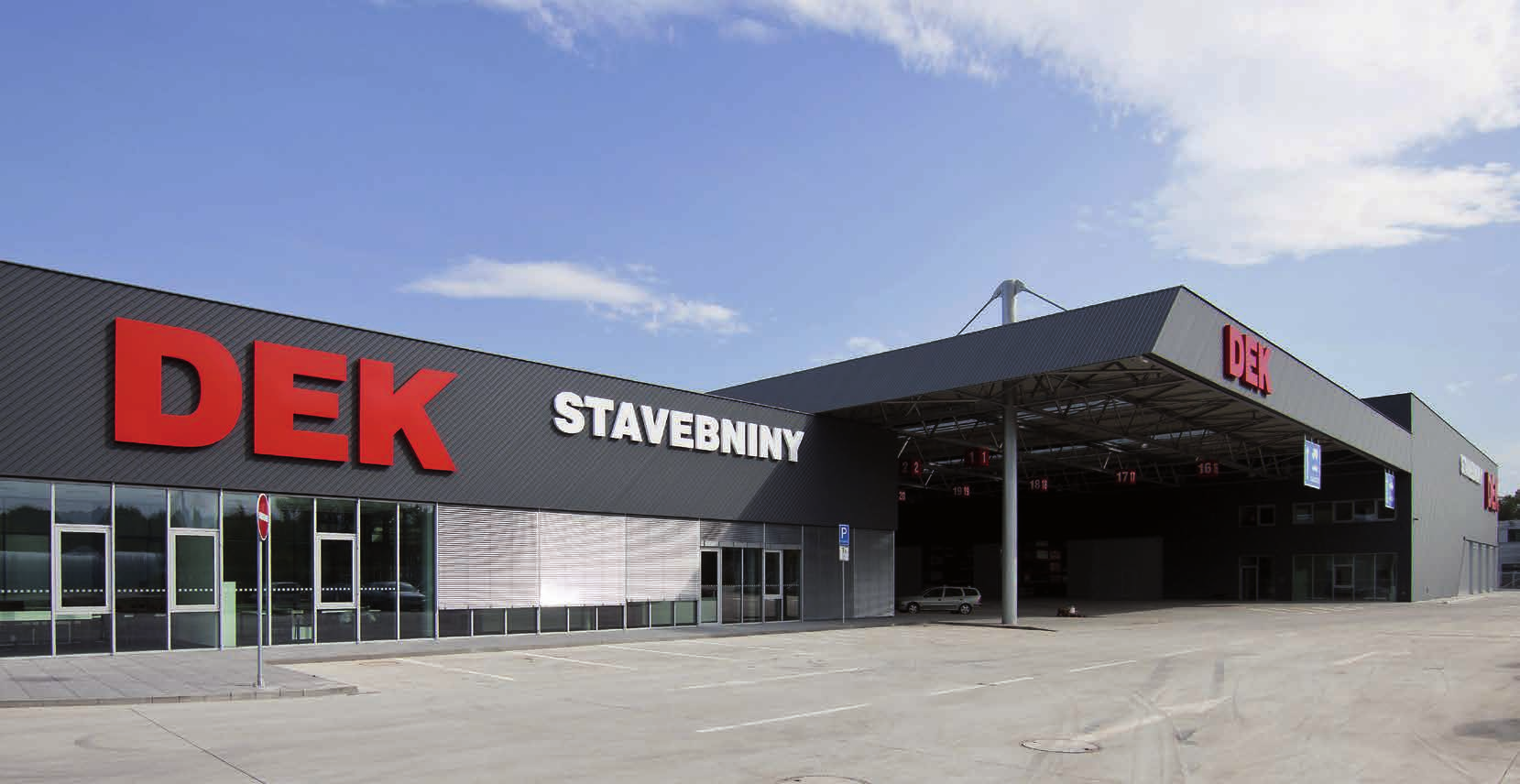 PROfIL SPOLEČNOSTI zázemí silné SPOLEČNOSTI pobočky Stavebnin DEK Holding DEK tvoří skupina fi rem zabývajících se dodávkami materiálů a služeb pro stavebnictví a výrobou stavebních materiálů.