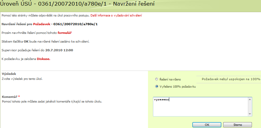 Aktivní odkaz Další informace o vyžadování schválení obsahuje nápovědu k úkolu pracovního postupu (vztahuje