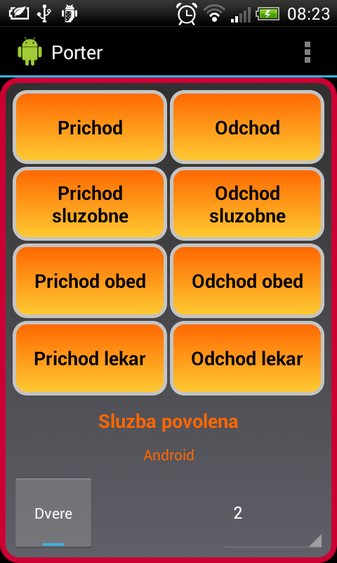 3.3 Mobilná aplikácia Porter Programové vybavenie Porter je aplikácia v programovacom jazyku Java. Je určená pre mobilné telefóny a zariadenia s operačným systémom Android od verzie 2.1.