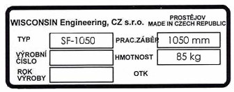 1. ÚVOD - Vaše sněhová fréza SF-1050 (dále jen sněhová fréza) byla pečlivě zkonstruována a jsme přesvědčeni, že splní Vaše požadavky na kvalitu, výkon a spolehlivost.