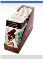 5530 Premium mliečna čokoláda s lieskovoorieškovou príchuťou, 100g 1x20 ks 5531 Premium mliečna čokoláda
