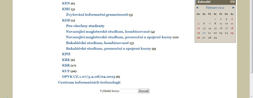 ZKRÁCENÝ MANUÁL K E LEARNINGOVÉMU SYSTÉMU MANUÁL JE URČEN PRO ÚČASTNÍKY KURSŮ V RÁMCI OPVK CZ.1.07/3.2.08/02.