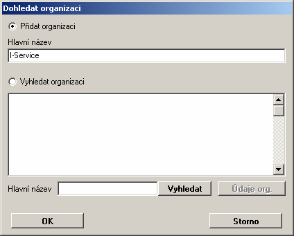 Při přidávání osoby dojde po potvrzení údajů tlačítkem OK k automatickému spuštění modulu Adresář osob resp. Adresář firem s údaji právě přidané osoby resp. Organizace.