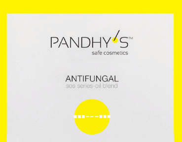 PÉČE, VÝŽIVA, REGENERACE PANDHY S PROTIPLÍSŇOVÝ OLEJ NA NOHY A NEHTY PANDHY STM S.O.S. ANTIFUNGAL OIL BLEND Balení: profesionální 30 ml (980827), klientské 5x1 ml (980828) Proti plísňový olej na nohy a nehty je směs vzácných čistých éterických olejů.