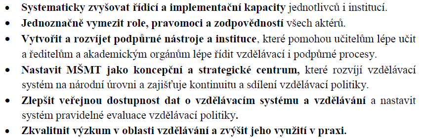 SMĚRY ŠKOLSKÉ POLITIKY ČR 5.