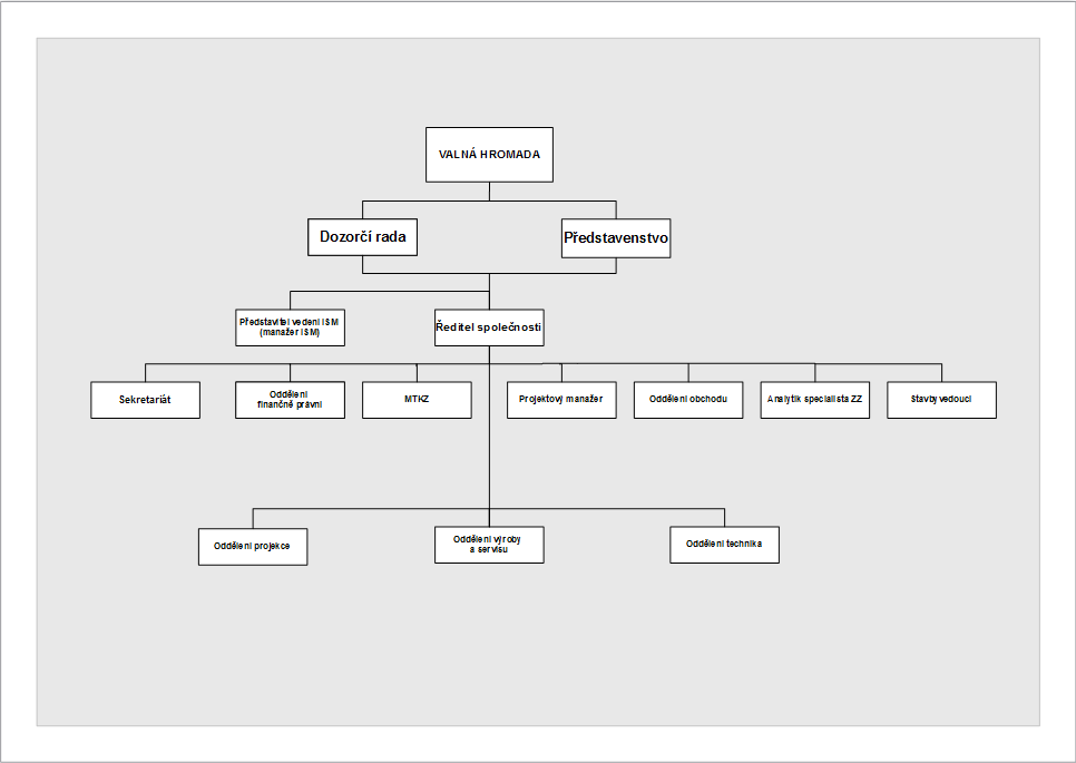 6 ORGANIZAČNÍ SCHÉMA SPOLEČNOSTI