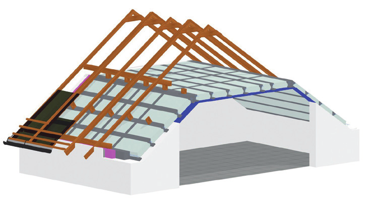 Konstrukce vrchního pláště střechy se skládanou nebo plechovou krytinou Konstrukci vrchního pláště střechy Ytong Komfort je možné realizovat různými způsoby, jejich vhodnost závisí na tvaru střechy,