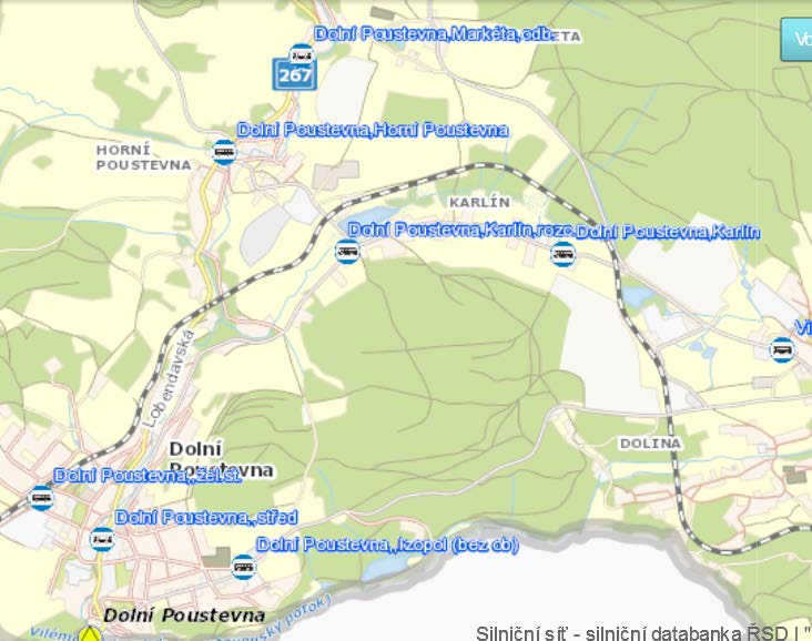 Železniční doprava velmi dobře doplňuje dopravu autobusovou. Dolní Poustevna je na trati U28 propojena na jedné straně s Děčínem přes Sebnitz, a na druhé s Rumburkem.