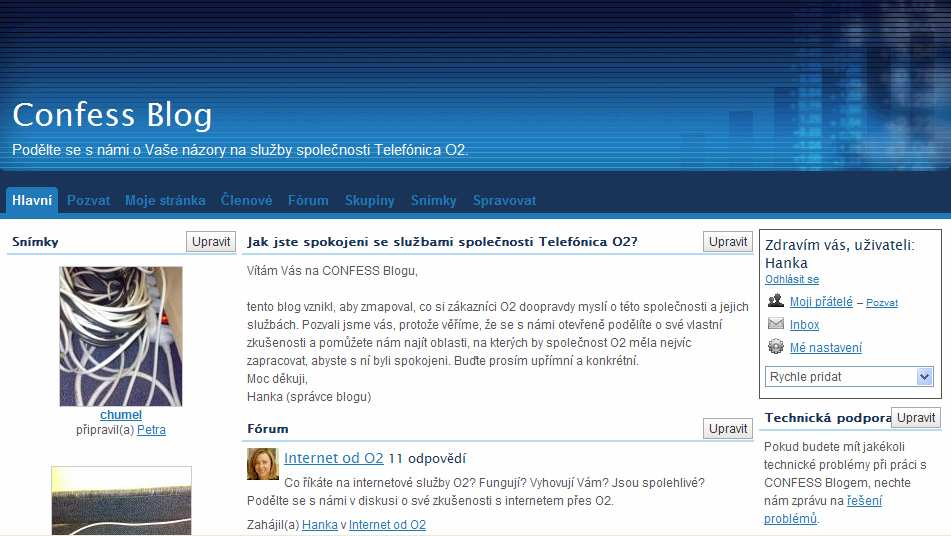 TELEFÓNICA O2 VÝZKUM SPOKOJENOSTI Na blog je