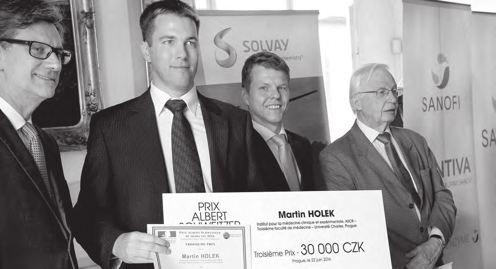 Martin Holek získal Cenu Alberta Schweitzera za lékařství Richard Rokyta V tradiční soutěži o Cenu Alberta Schweitzera Prix de Médecine, kterou vypisuje a pořádá Velvyslanectví Francouzské republiky