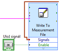 Spirometrická křivka, její ukládání, následné označování pomocí kurzorů, automatický výpočet parametrů, převod formátu num na string i následné ukládání do textového souboru jsou opět situovány do