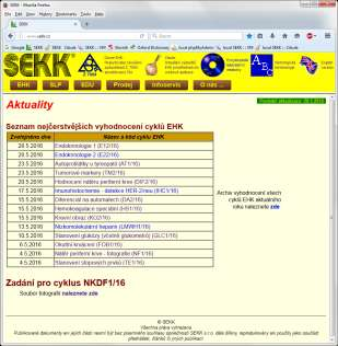 Informace na http://www.sekk.cz Využití výsledků EHK účastníky Úspěšnost - porovnání se vztažnými hodnotami.