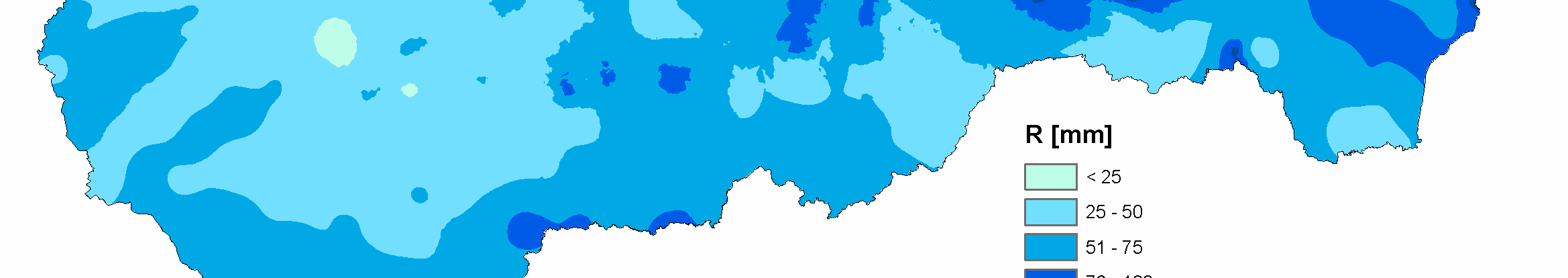 Obr. 2 Úhrn atmosférických zrážok na území Slovenska dňa 23.07.2008 Obr.