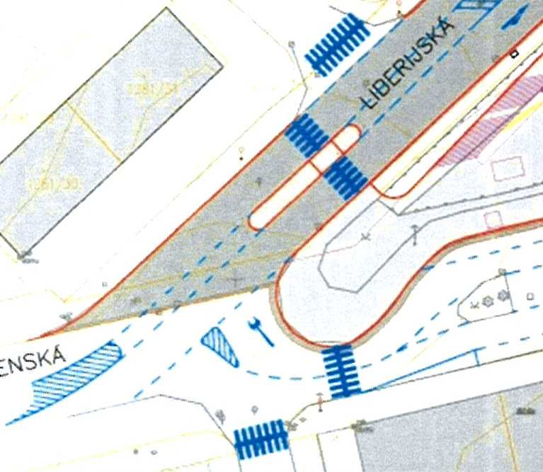 SITUAČNÍ SCHÉMA - KŘIŽOVATKA KLADENSKÁ LIBERIJSKÁ