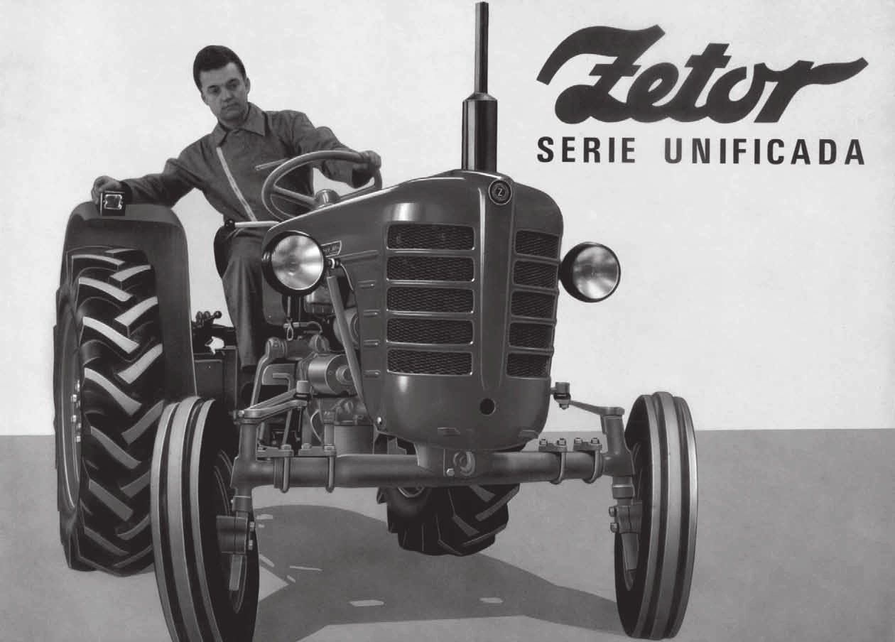 HISTORIE TRAKTORŮ ZETOR Propagační materiál na Zetory UŘ I pro zahraniční odběratele 1963 nejmenší Zetory 2011 s dvouválcovým motorem.