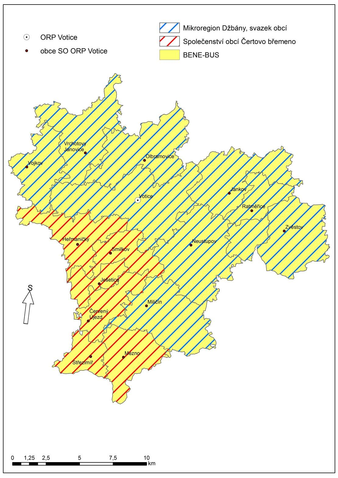 2 Souhrnná zpráva za všechny DSO v území Ve správním obvodu ORP Votice působí 3 dobrovolné svazky obcí (Mikroregion Džbány, svazek obcí; Společenství