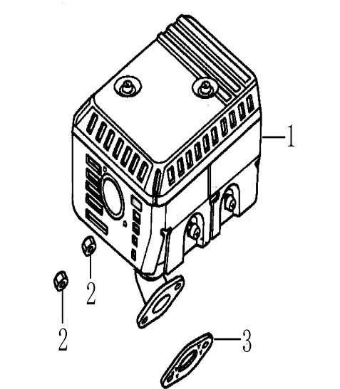 9555 Výfuk 4 8057475-000 výfuk MUFFLER ASSY. 2 380340005-0005 matice NUT, HEX.