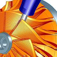 Správné pochopení geometrie je zásadní Obrábění rotoru turbodmychadla: pouze rozvinutelné plochy je možno obrábět válcovou frézou, jinak nutně dochází k podřezu chyby jsou často