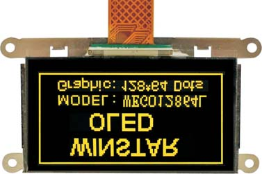 OLED MODULY GRAFIKÉ WEX012864E Grafický modul 128 x 64 bodù WEX012864EL 59254 WEX012864ELPP3N00000 128 64 0,39 x 0,39 75 52,7 8,5 lutá 78 3,0-40 +80 WEX012864L Grafický modul 128 x 64 bodù