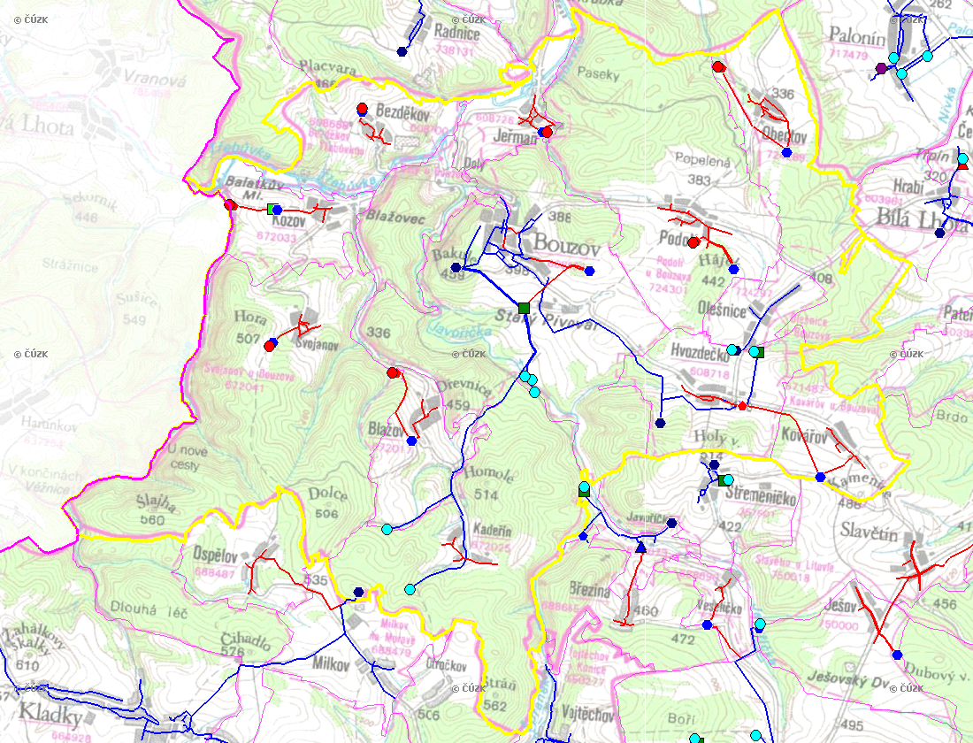 B.2 ZÁKLADNÍ INFORMACE O OBCI (části obce - ZSJ) Obec Bouzov leží v západním výběžku okresu Olomouc, západně od města Litovel. Bouzovsko se rozkládá na severním okraji Drahanské vysočiny.