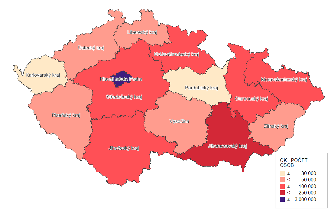 Šetření CK a CA:CK počet osob dle krajů PODLE SÍDLA PODLE PROVOZOVEN N=829 aktivní subjekty CK v roce 2012 N=829 aktivní subjekty CK v roce 2012, které vykázaly data Území (kraj) Podle sídla Podle