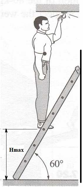 34 5. ZADÁNÍ PROGRAMU C Určete, do jaké maximální bezpečné výšky Hmax může pracovník vystoupit na žebřík, aby nedošlo k proklouznutí žebříku po podlaze a možnému zranění pracovníka.