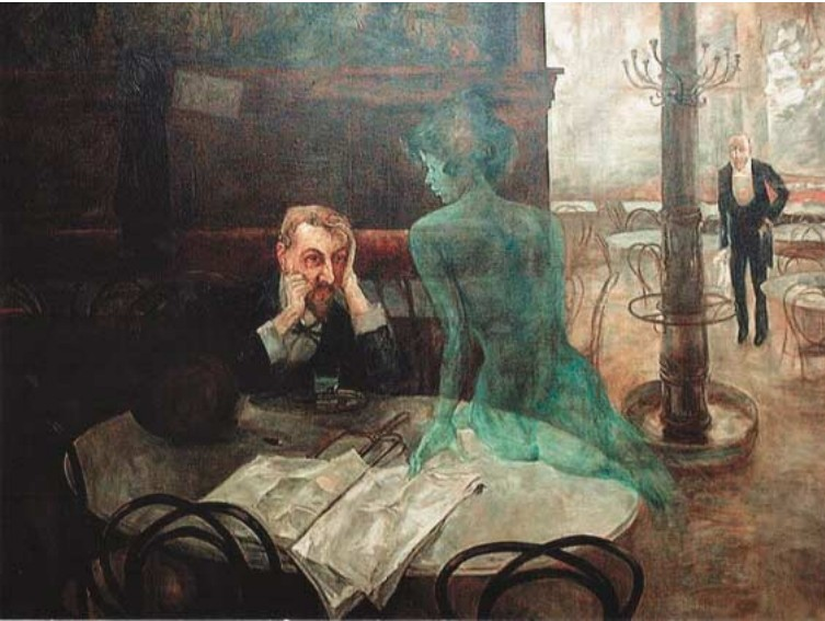 Pernodu a sklenice (Bouteille de Pernod et verre, 1912). Ve své době byla tato díla poměrně kontroverzní, neboť je společnost považovala za odpudivá.