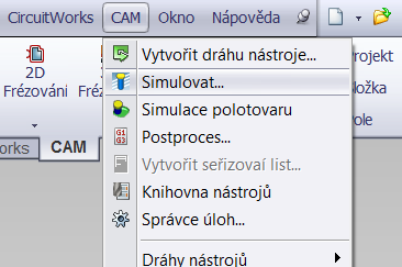 Simulace - Soustružení čela Pro ověření správnosti navržené dráhy, kontrolu kolizí atd. lze projekt simulovat.