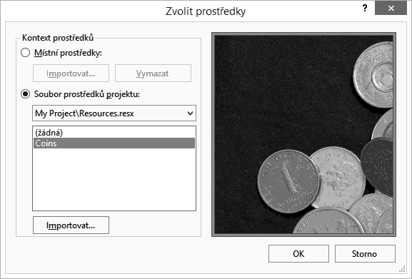 110 Část I Úvod do vývoje v prostředí Visual Studio 3. Klepněte na inteligentní značku, zobrazenou u objektu typu PictureBox, a otevřete si tak místní nabídku příkazů. 4.