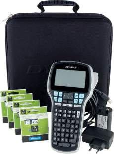 Tiskne až 2 řádky (u 9mm a 12mm pásky D1). Ihned připraven k použití vč. síťového adaptéru a pásky. Štítkovač Dymo LabelManager 420P set Obj. č.