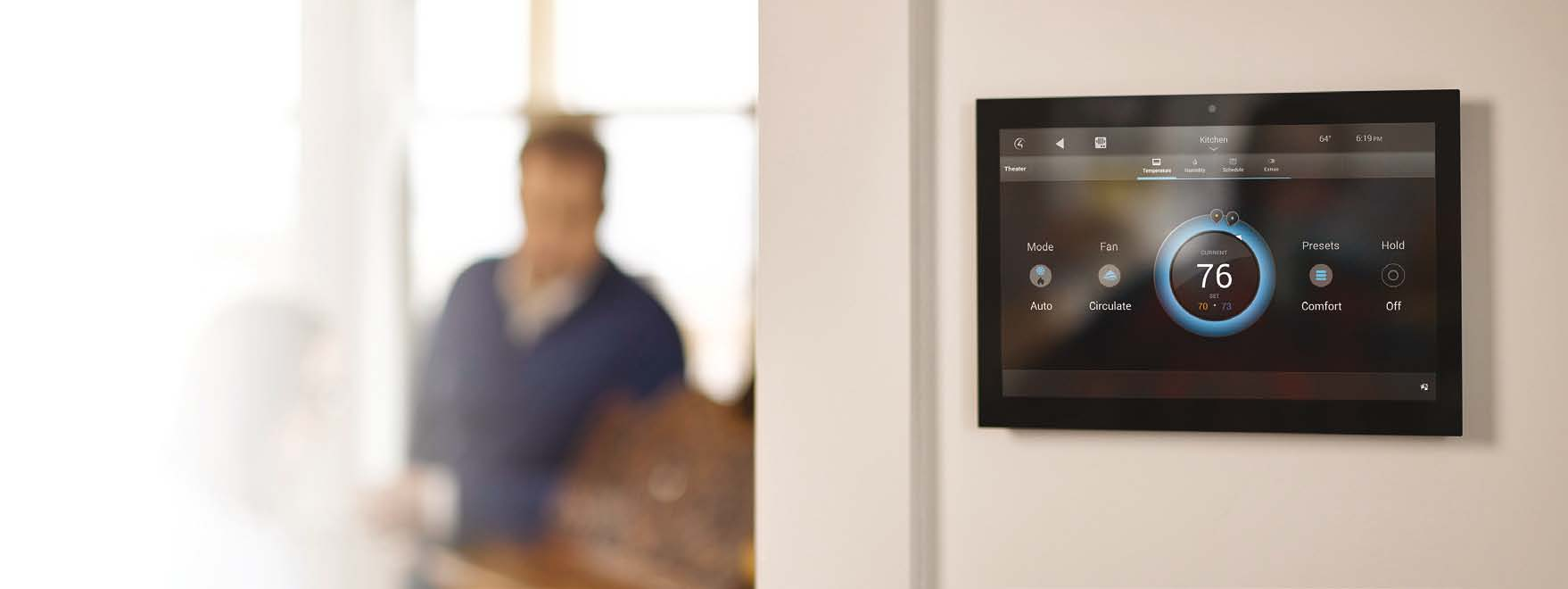 Control4 Smart Home Příručka k ovládání klimatu Obsah Přehled menu Komfort 2 Používání termostatu 3 Změna teploty 3 Změna vlhkosti 3 Tvorba a používání